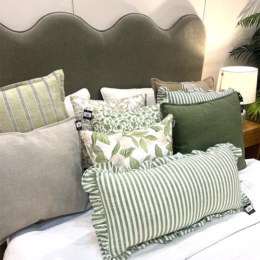 Madras Link Sylvan Green Stripe Cushion Cover (50cm) | Koop.co.nz