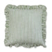 Madras Link Ruffles Green Stripe Cushion Cover (50cm) | Koop.co.nz