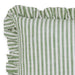 Madras Link Ruffles Green Stripe Cushion Cover (50cm) | Koop.co.nz