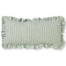 Madras Link Ruffles Green Stripe Lumbar Cushion Cover (35x70cm) | Koop.co.nz