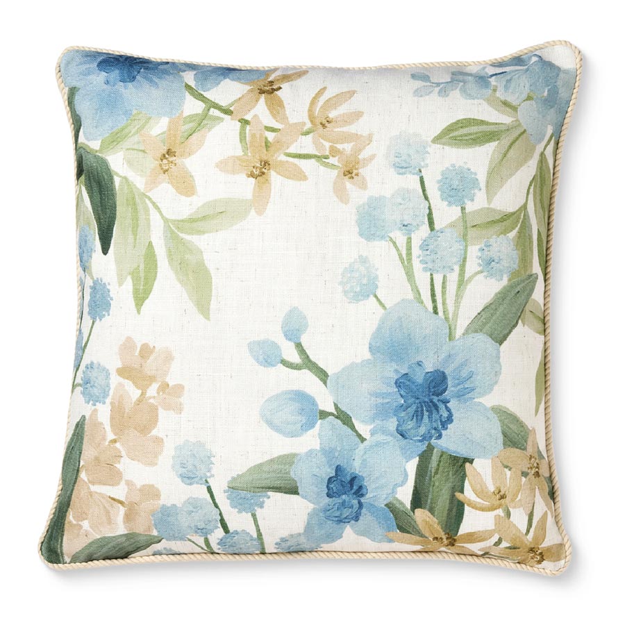 Marisol Blue Floral Cushion Cover (50cm)