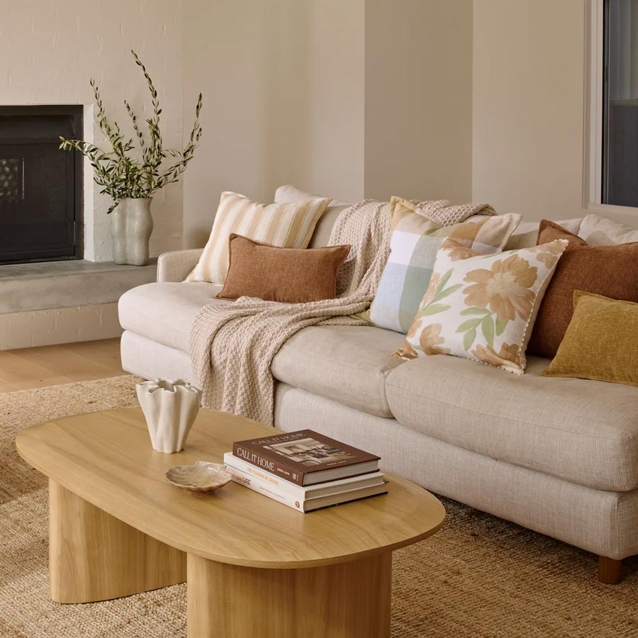 Rosie Caramel Cushion Cover (50cm)