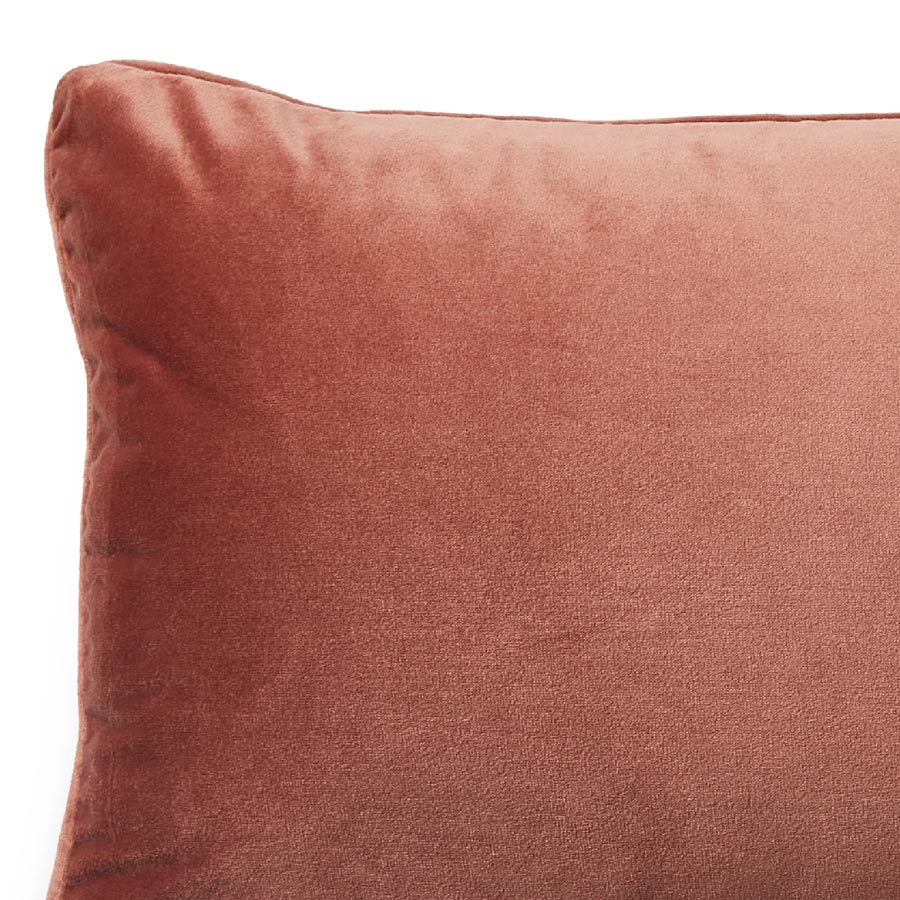 Mira Velvet Clay Rectangle Cushion Cover (30x50cm)