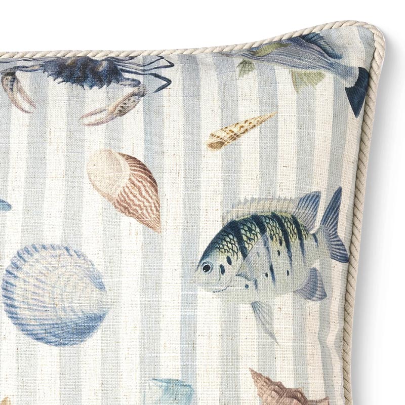 Reef Blue Stripe Cushion Cover (50cm)