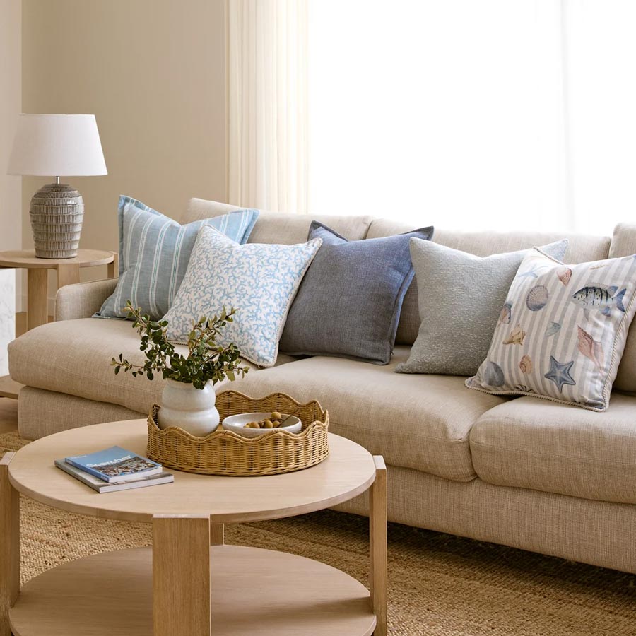 Hayman Coral Blue Cushion Cover (50cm)