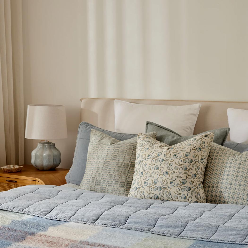 Samira Blue Diamond Cushion Cover (50cm)