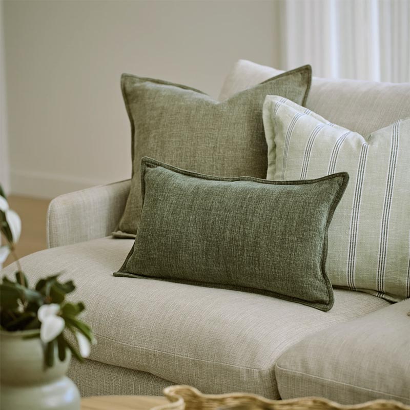 Blake Dark Green Rectangle Cushion Cover (30x50cm)