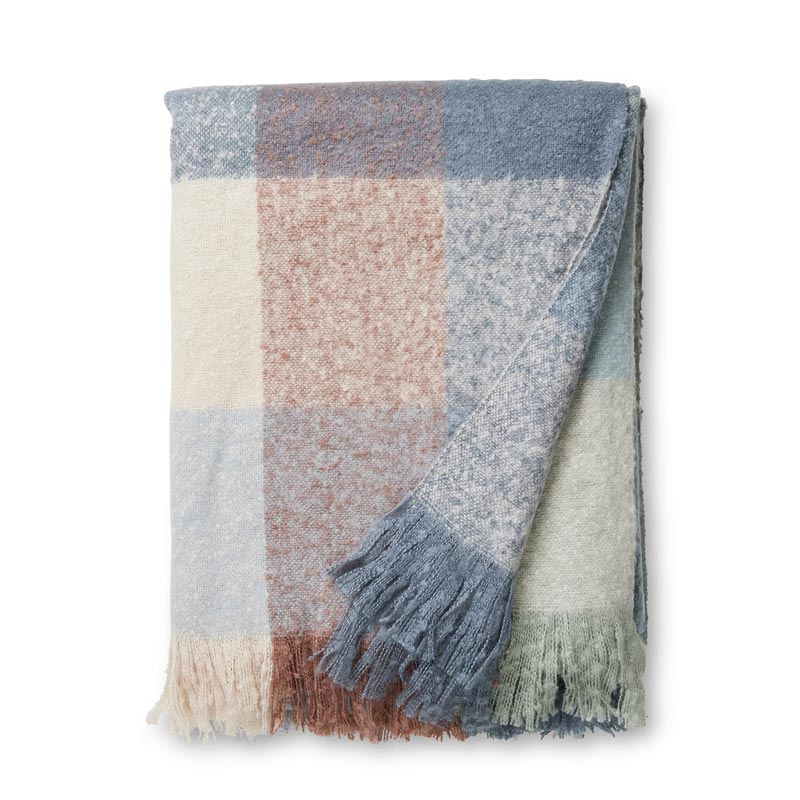 Dana Brushed Check Throw - Spruce
