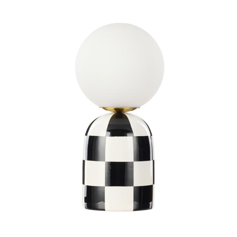 Emporium Archie Black Checker Table Lamp (32cm) | Koop.co.nz