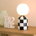 Emporium Archie Black Checker Table Lamp (32cm) | Koop.co.nz