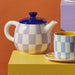 Emporium Check Teapot (700ml) - Lilac/Blue | Koop.co.nz