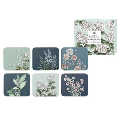 Ashdene Secret Garden Coaster Set/6 - Blue | Koop.co.nz