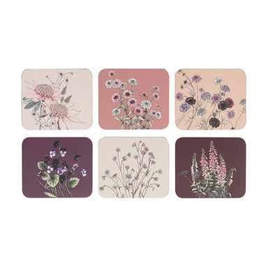 Ashdene Secret Garden Coaster Set/6 - Pink | Koop.co.nz