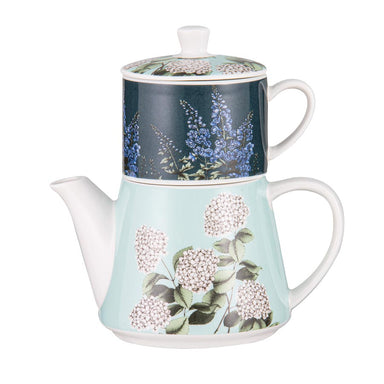 Ashdene Secret Garden Tea For One Teapot (470ml) - Blue | Koop.co.nz