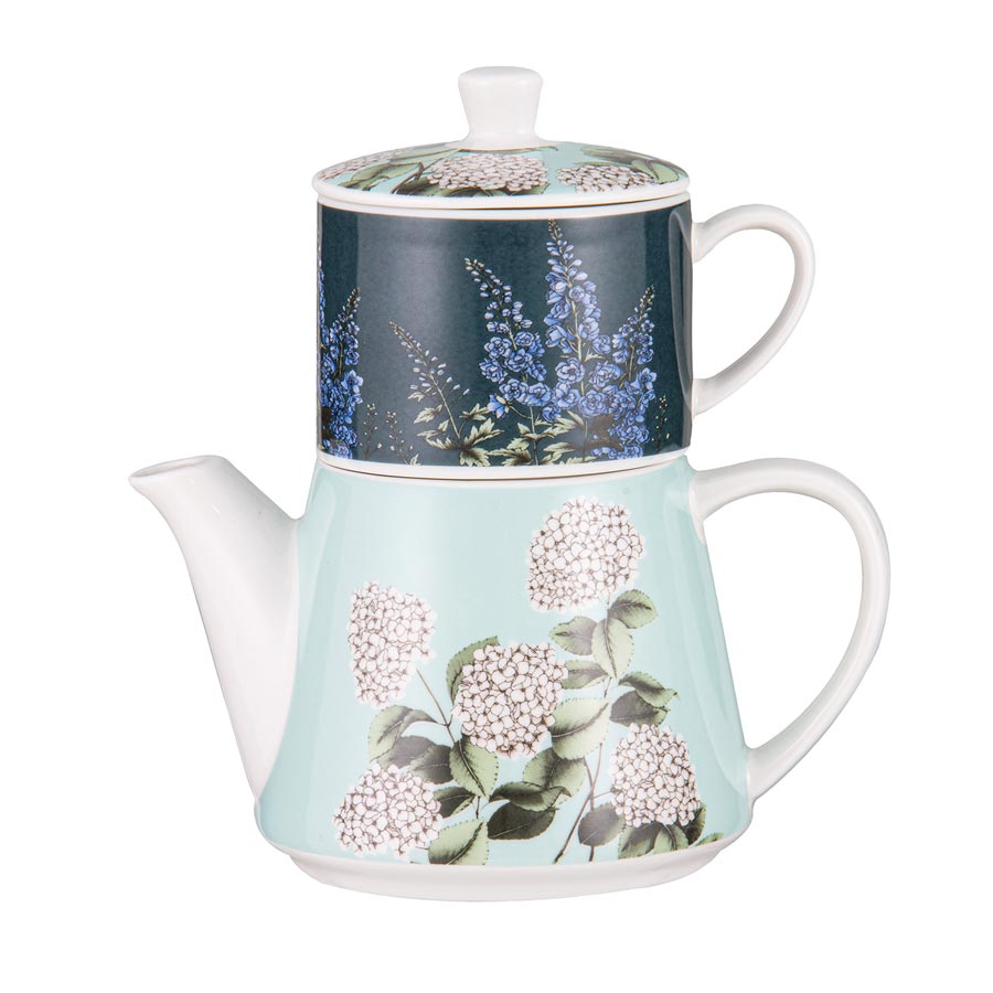 Ashdene Secret Garden Tea For One Teapot (470ml) - Blue | Koop.co.nz