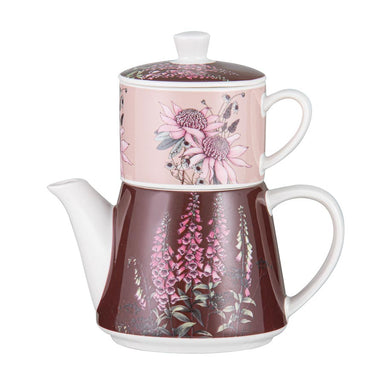 Ashdene Secret Garden Tea For One Teapot (470ml) - Pink | Koop.co.nz
