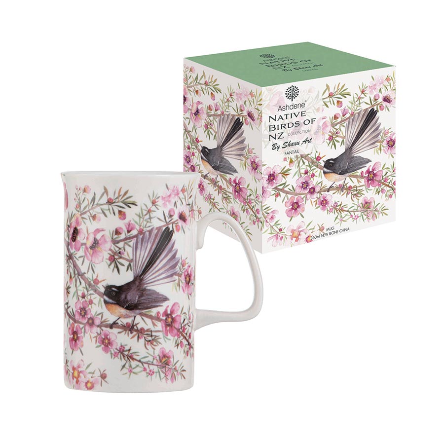 Ashdene Native Birds Of NZ Mug - Fantail | Koop.co.nz