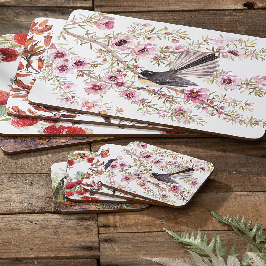Ashdene Native Birds Of NZ Coaster Set/4 | Koop.co.nz