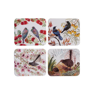 Ashdene Native Birds Of NZ Coaster Set/4 | Koop.co.nz