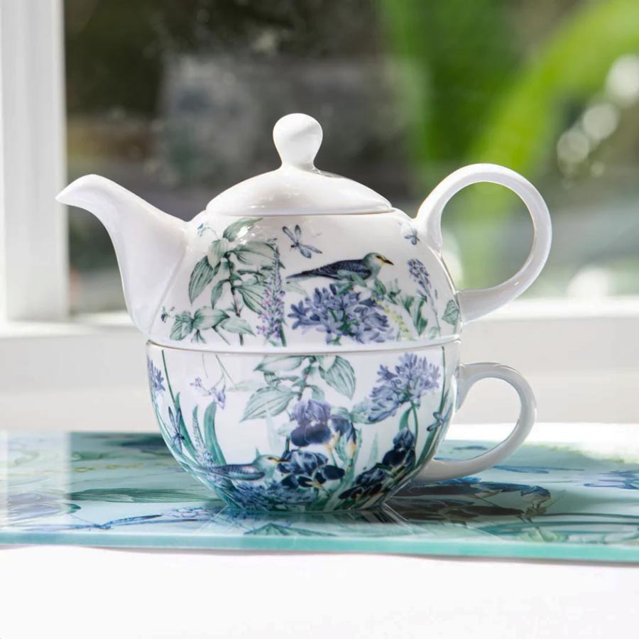 Ashdene Iris Garden Bone China Tea For One (450ml) | Koop.co.nz