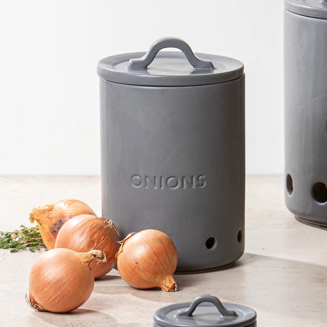 Ladelle Essentials Onion Vault - Charcoal | Koop.co.nz