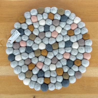 Sheepish Design NZ Wool Pot Stand / Trivet – Earthy Multi (26cm) | Koop.co.nz