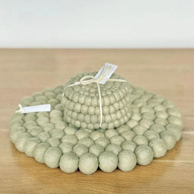 Sheepish Design NZ Wool Pot Stand / Trivet – Sage (26cm) | Koop.co.nz
