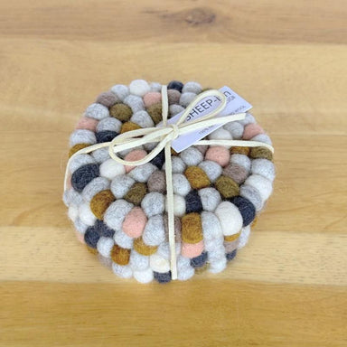 Sheepish Design NZ Wool Coasters – Earthy Multi | Koop.co.nz