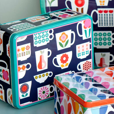 Kate Rhees Teacups Bakery Tin | Koop.co.nz