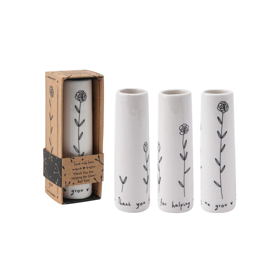 Nibble Mini Bud Vase - Thank You For Helping Me Grow (8cm) | Koop.co.nz