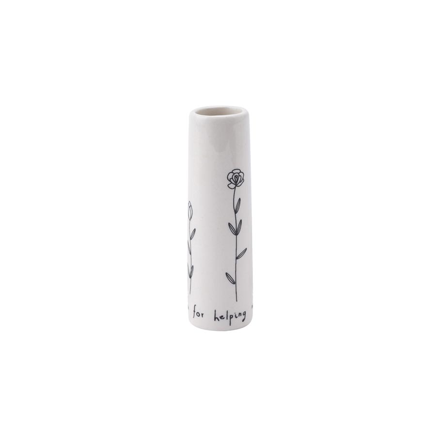 Nibble Mini Bud Vase - Thank You For Helping Me Grow (8cm) | Koop.co.nz