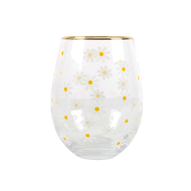 Nibble Stemless Wine Glass - Daisy | Koop.co.nz