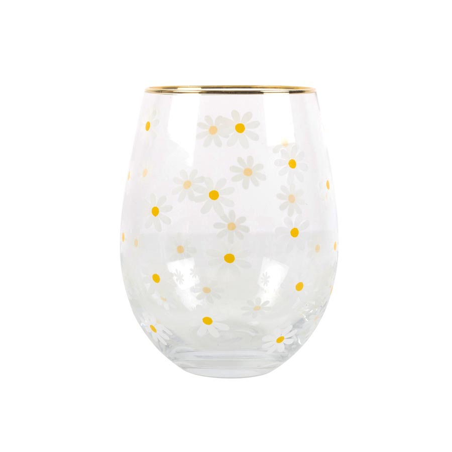 Nibble Stemless Wine Glass - Daisy | Koop.co.nz