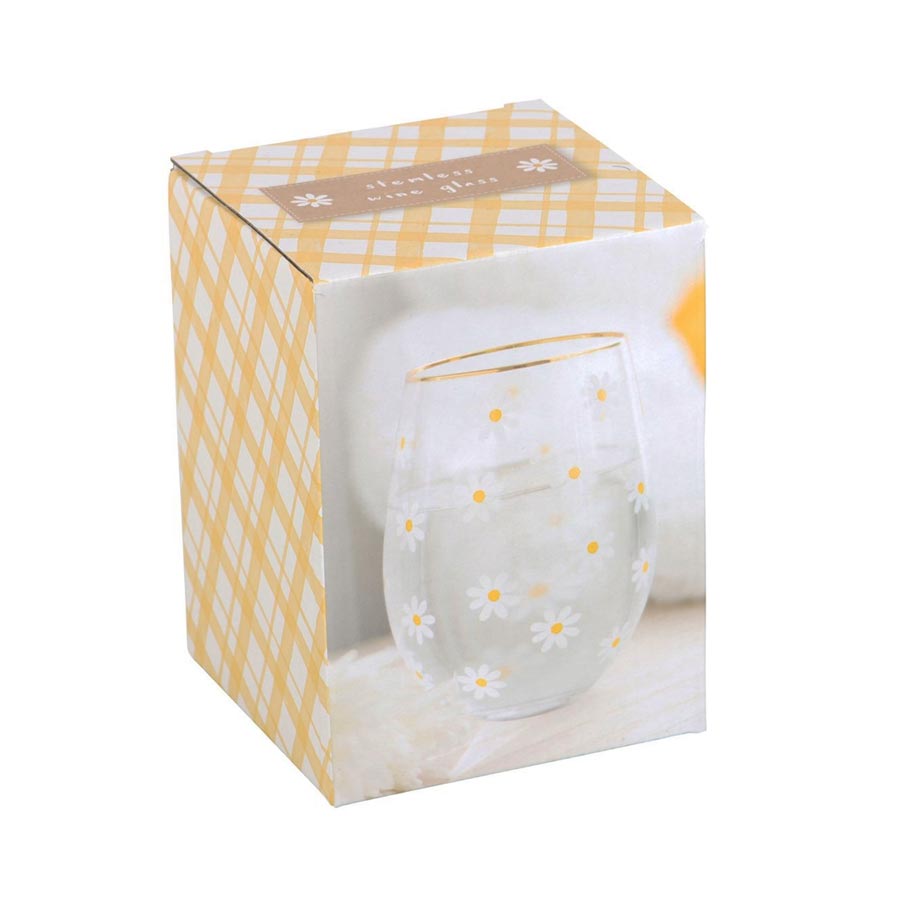 Nibble Stemless Wine Glass - Daisy | Koop.co.nz