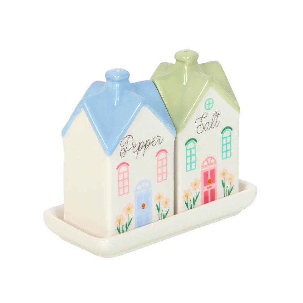 Pastel House Salt & Pepper Shakers