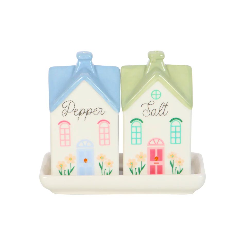 Pastel House Salt & Pepper Shakers