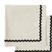 Assemble Orla Cotton Napkin Set - Ivory/Black (4pc) | Koop.co.nz