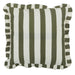 Coast To Coast Bonny Olive Stripe Ruffle Cushion (50cm) | Koop.co.nz