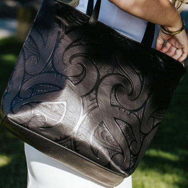 Moana Road Khandallah Tote Bag - Black Miriama Grace Smith | Koop.co.nz
