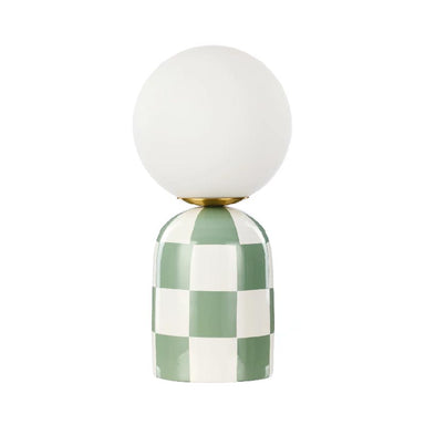 Emporium Archie Green Checker Table Lamp (32cm) | Koop.co.nz