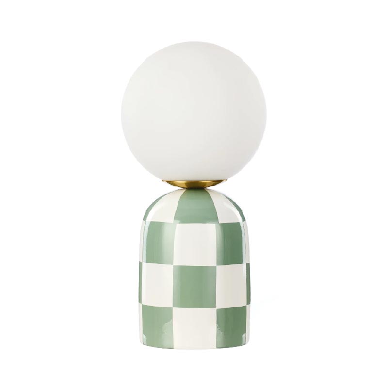 Emporium Archie Green Checker Table Lamp (32cm) | Koop.co.nz