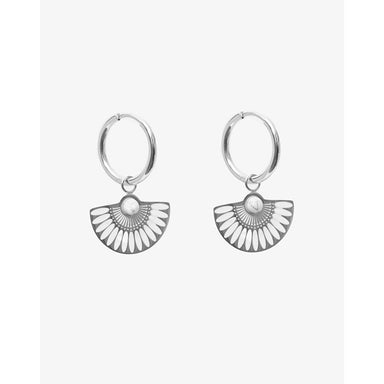 Antler Pocahontas Silver Hoop Earrings | Koop.co.nz