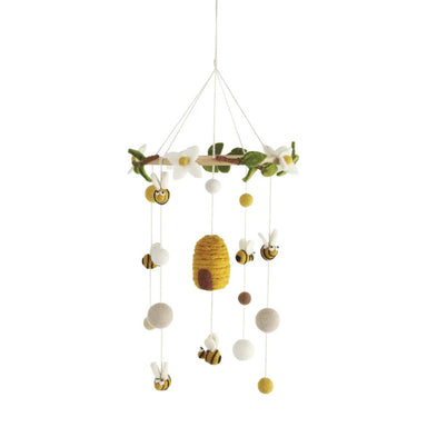 Gry & Sif Handmade NZ Wool Baby Mobile - Bees | Koop.co.nz