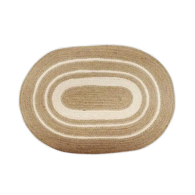 Le Forge Jute Oval Placemat - Natural/Cream | Koop.co.nz
