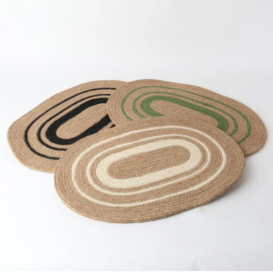 Le Forge Jute Oval Placemat - Natural/Cream | Koop.co.nz