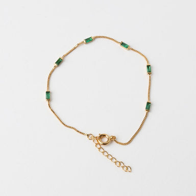 Le Forge Kiki Baguette Bracelet - Gold/Green | Koop.co.nz