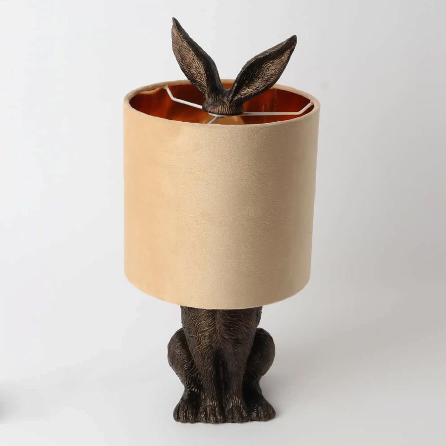 Le Forge Bunny Lamp - Brown/Champagne (43cm) | Koop.co.nz