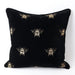 Le Forge Bee Black Velvet Cushion (45cm) | Koop.co.nz