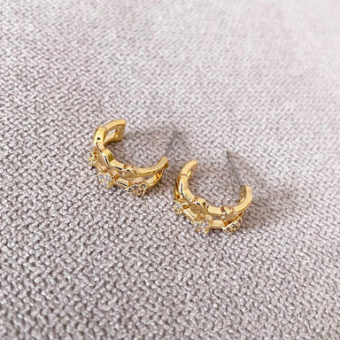 Lilio Jewellery Shahla Gold Heart Earrings | Koop.co.nz