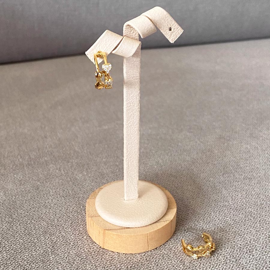 Lilio Jewellery Shahla Gold Heart Earrings | Koop.co.nz